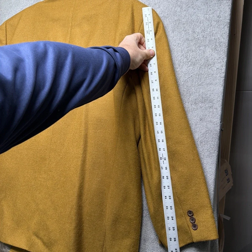 Alpaca Wool‎ Sport Coat Blazer Brown Mens 43R Made in Canada Classic Tailored